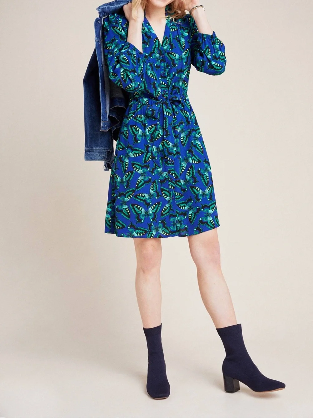 Maeve -  Butterfly Print Pippa Shirtdress